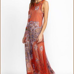 Johnny Was Paisley Mesh Dress XS